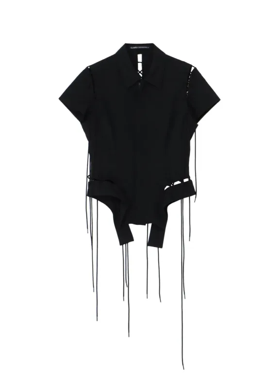 WOOL GABARDINE LACE-UP JACKET B sold by Yohji Yamamoto