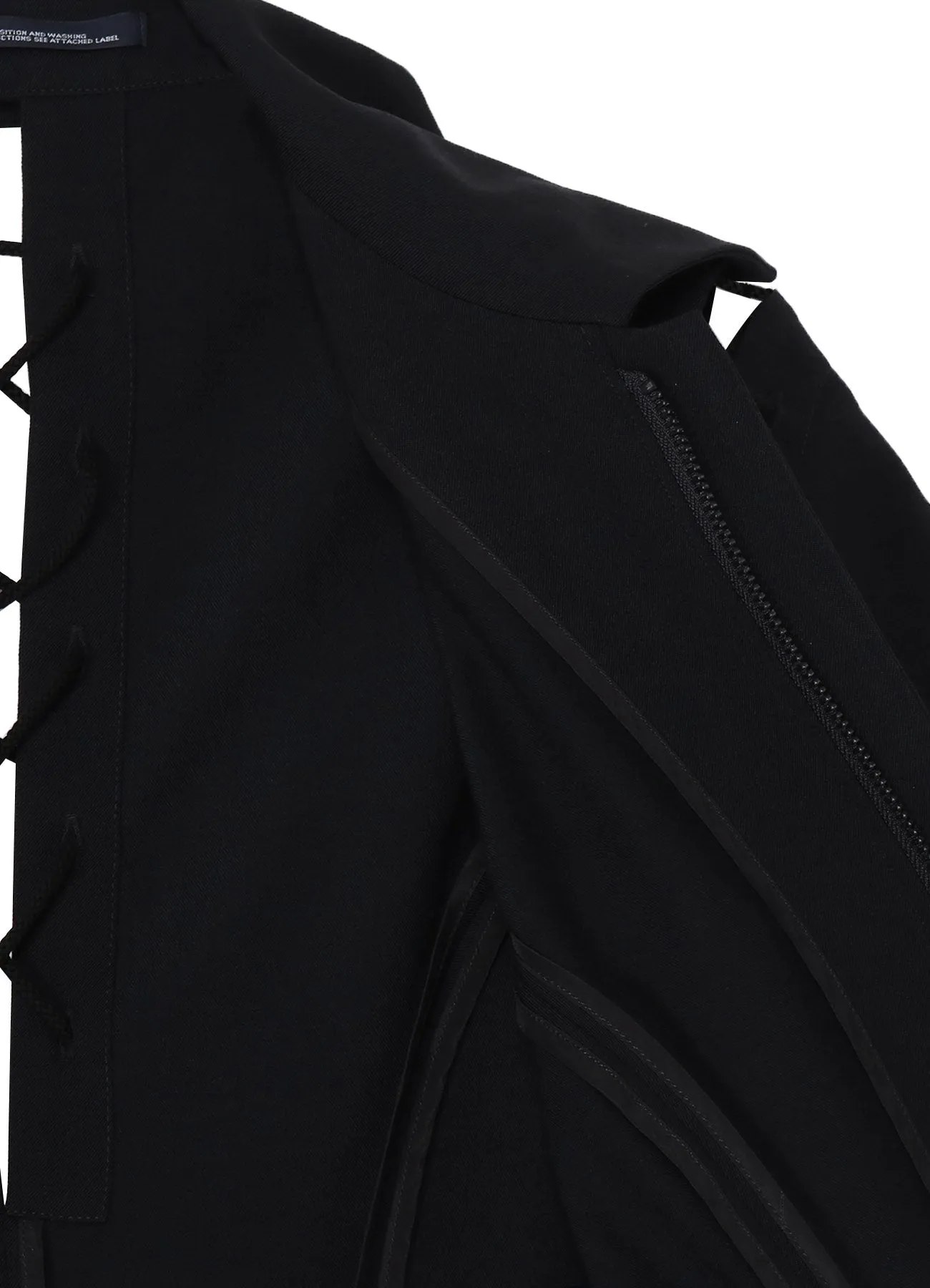 WOOL GABARDINE LACE-UP JACKET B sold by Yohji Yamamoto product image thumbnail 4