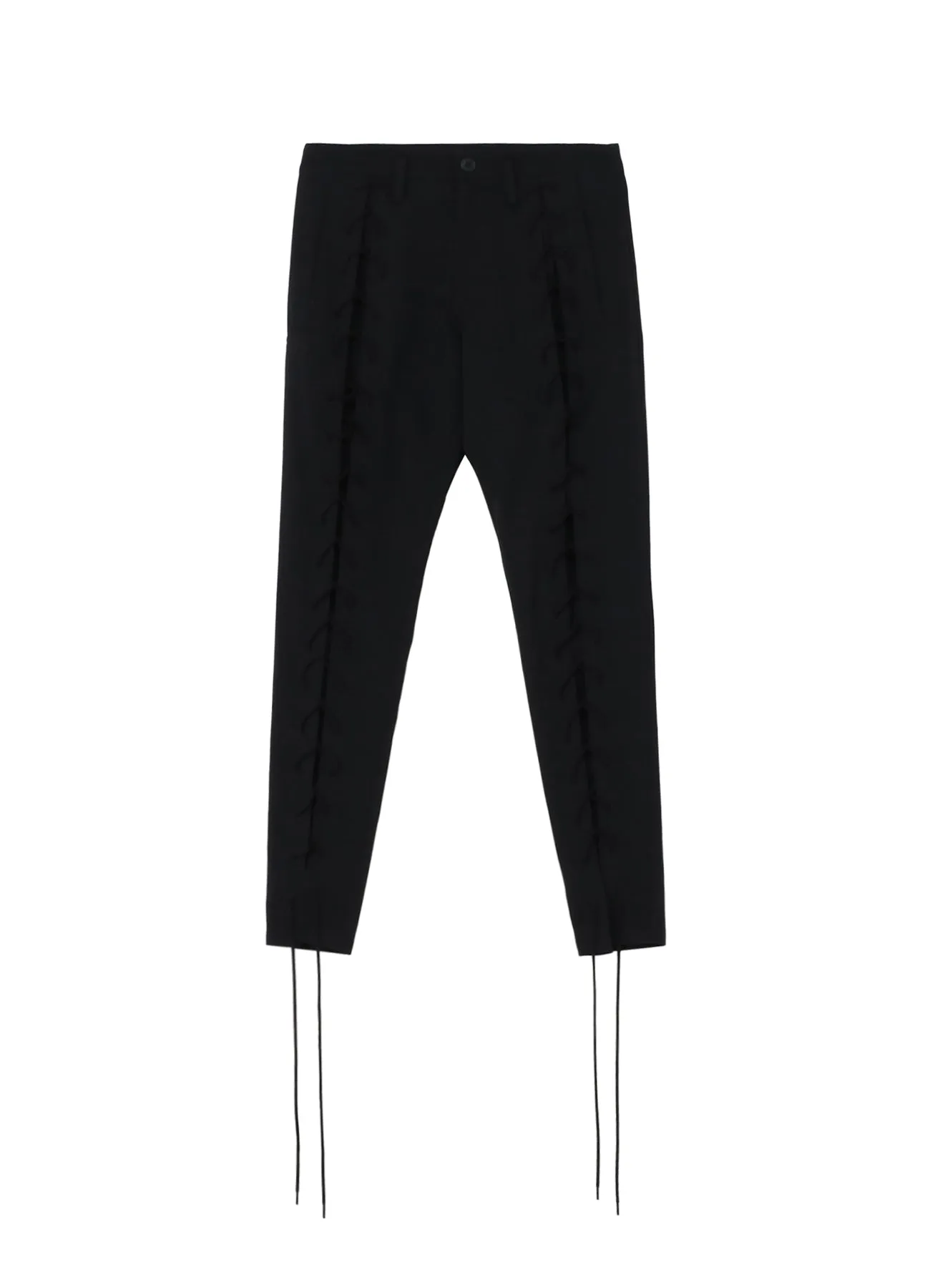 WOOL GABARDINE LACE-UP PANTS sold by Yohji Yamamoto