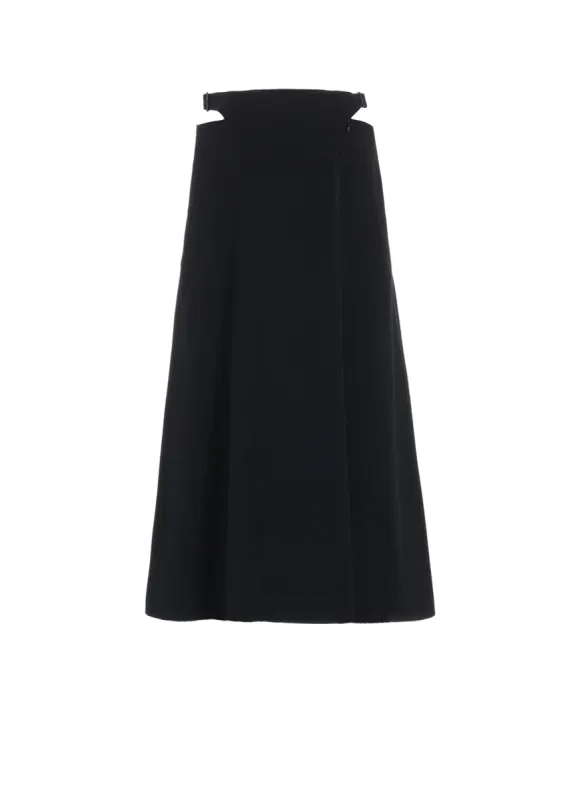 WOOL GABARDINE WAIST BELT SKIRT sold by Yohji Yamamoto