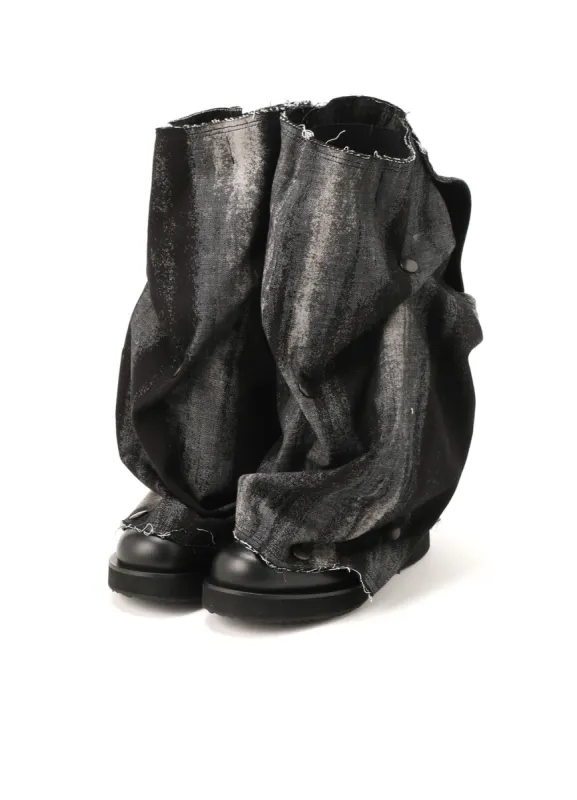 GRAY DENIM WITH CHROME MUFFLER DOT SHOES sold by Yohji Yamamoto