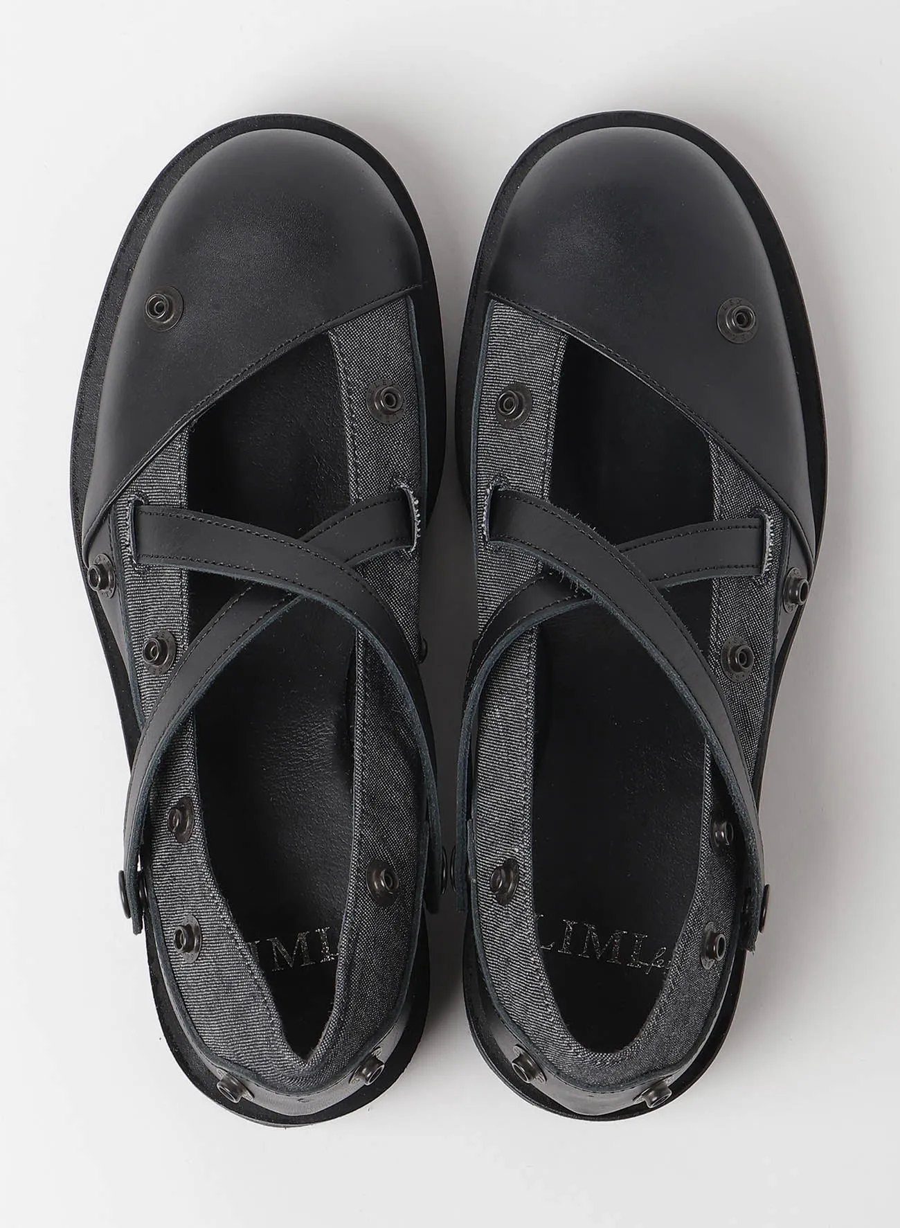 GRAY DENIM WITH CHROME MUFFLER DOT SHOES sold by Yohji Yamamoto product image thumbnail 5