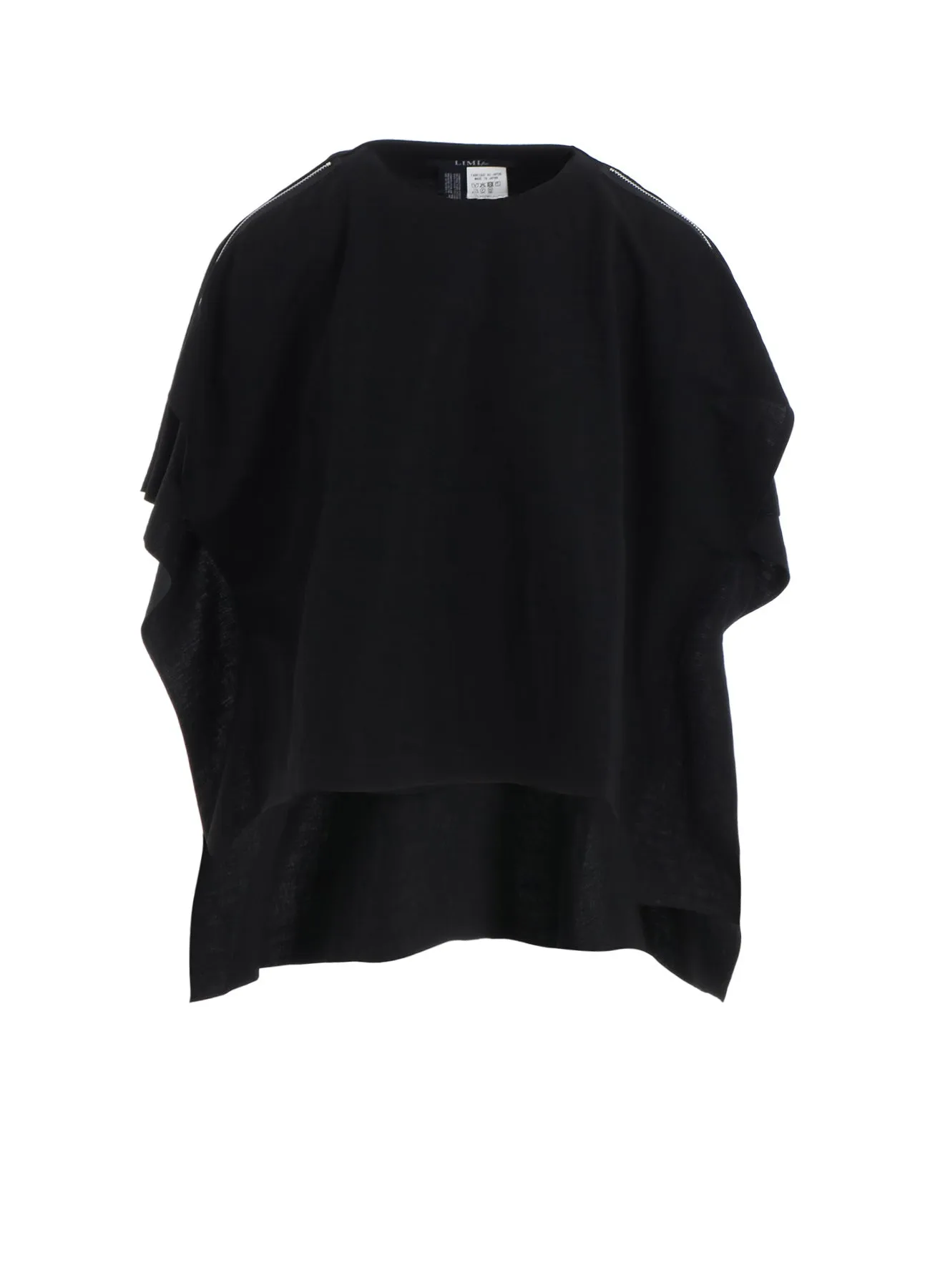 NATURAL SMOOTH SQUARE ZIP T-SHIRT sold by Yohji Yamamoto