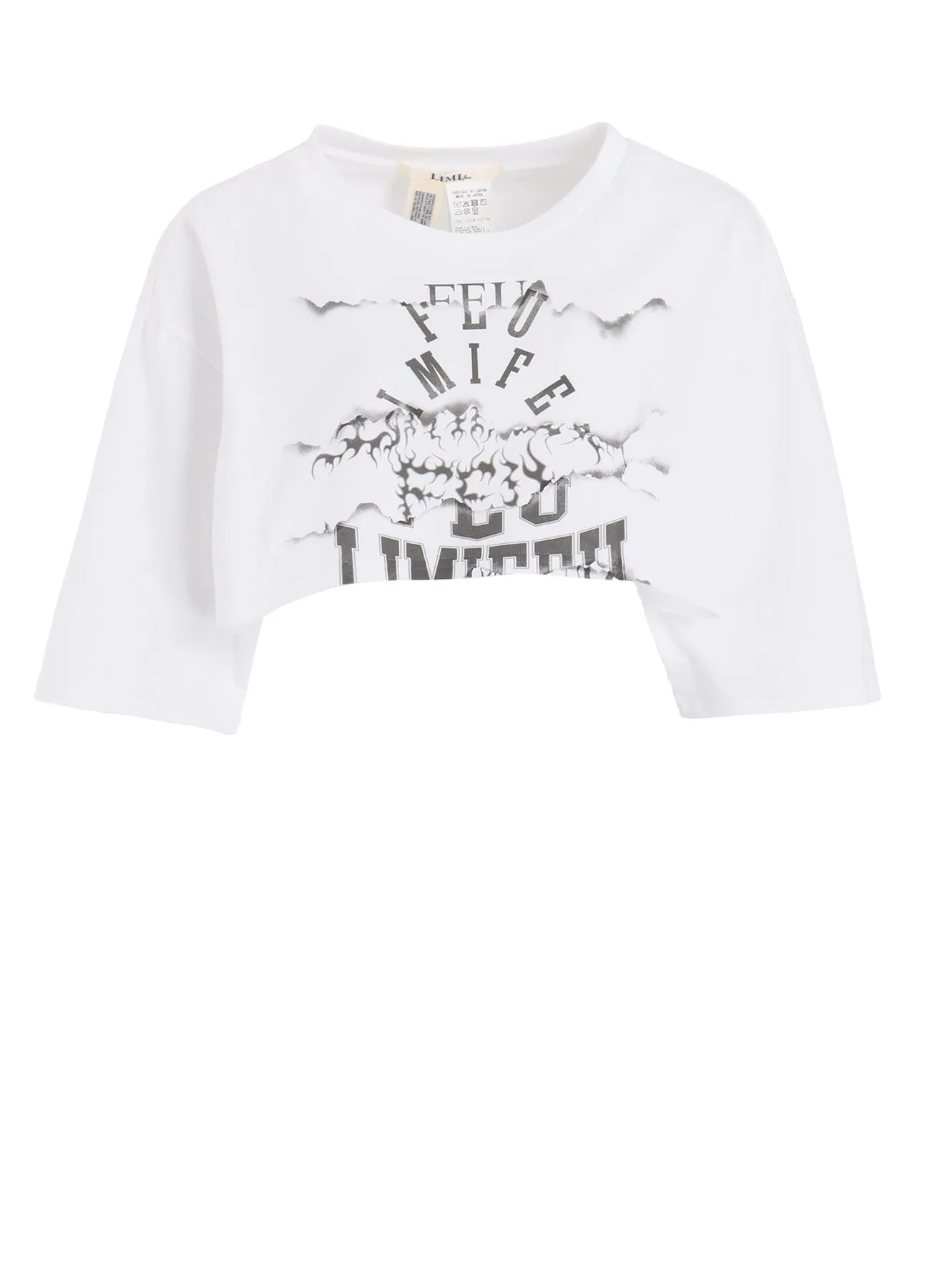 LOGO COLLAGE PRINTED LAYERED SEPARATE LONG SLEEVE T-SHIRT sold by Yohji Yamamoto product image thumbnail 4