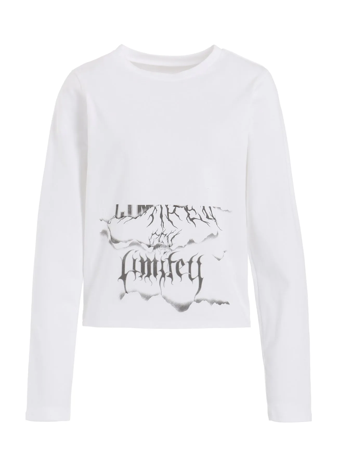 LOGO COLLAGE PRINTED LAYERED SEPARATE LONG SLEEVE T-SHIRT sold by Yohji Yamamoto product image thumbnail 3