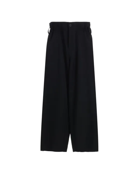 WOOL GABARDINE WAIST STRING TUCK PANTS sold by Yohji Yamamoto
