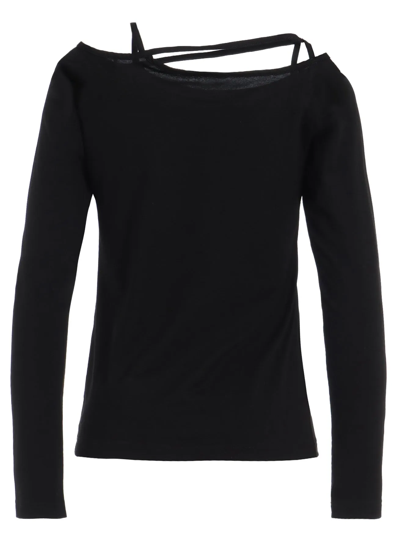 PLAIN STITCH STRING DETAIL LONG SLEEVE T-SHIRT sold by Yohji Yamamoto product image thumbnail 3