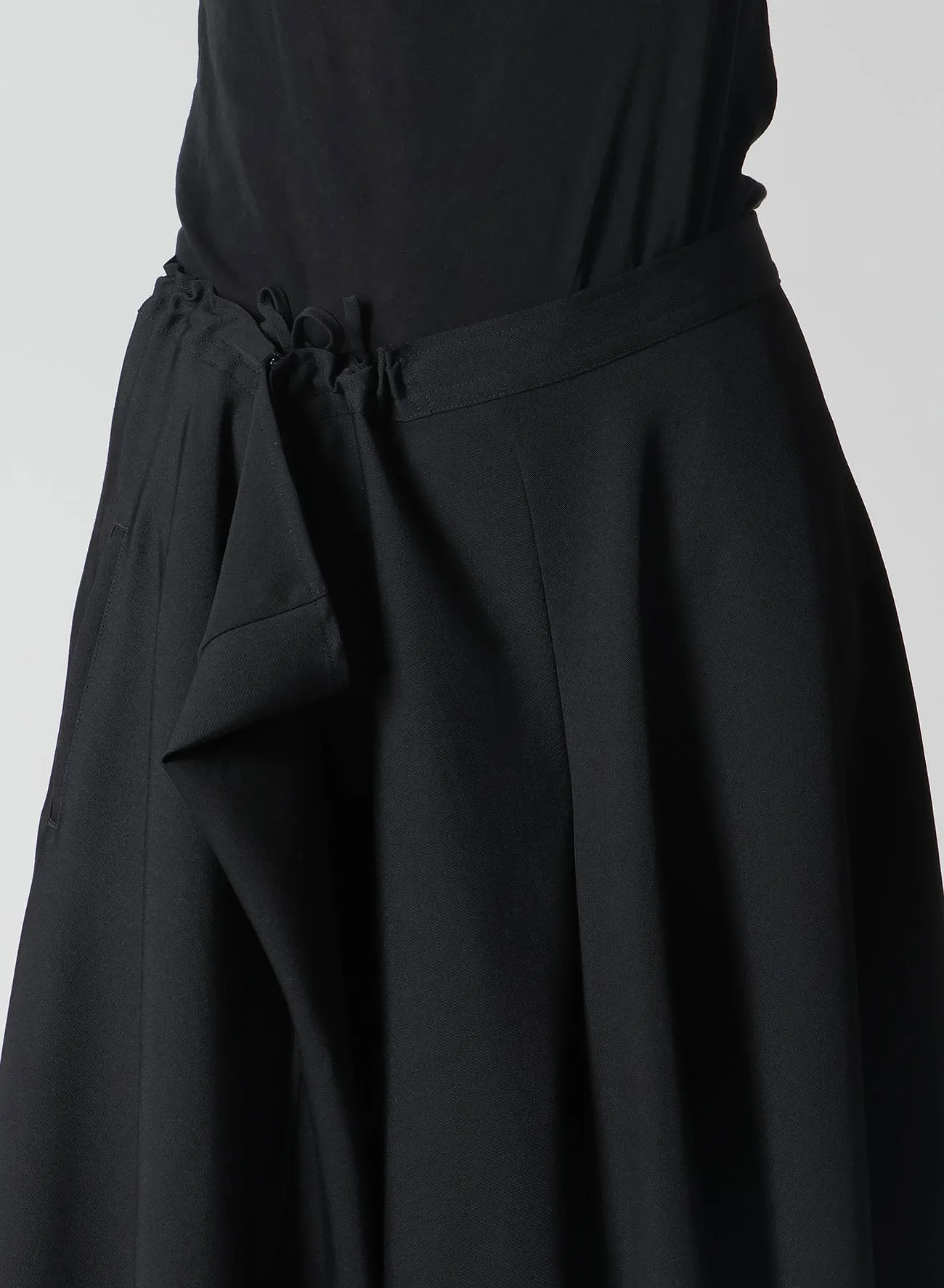GABARDINE R GATHERED SKIRT sold by Yohji Yamamoto product image thumbnail 5