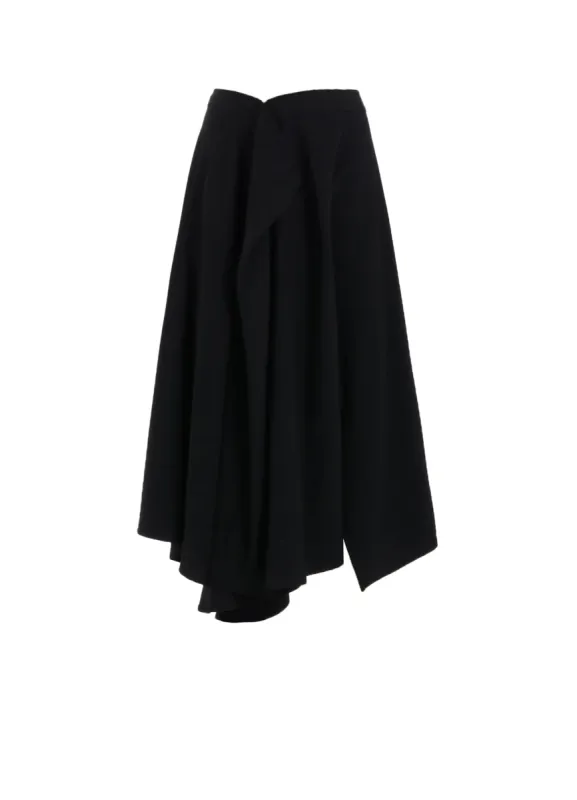 GABARDINE R GATHERED SKIRT sold by Yohji Yamamoto