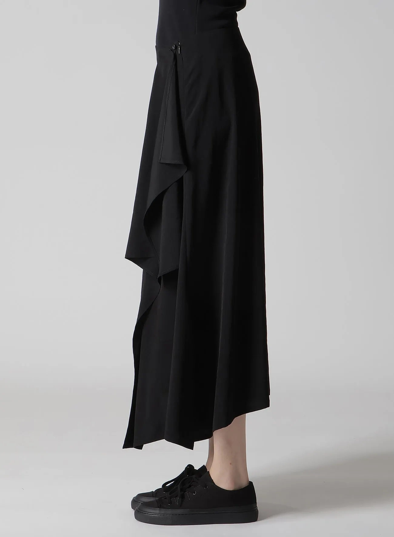 TA/PE CREPE DE CHINE L DRAPED SKIRT sold by Yohji Yamamoto product image thumbnail 3