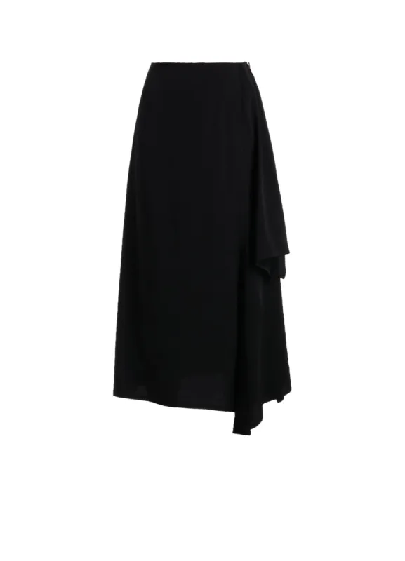 TA/PE CREPE DE CHINE L DRAPED SKIRT sold by Yohji Yamamoto