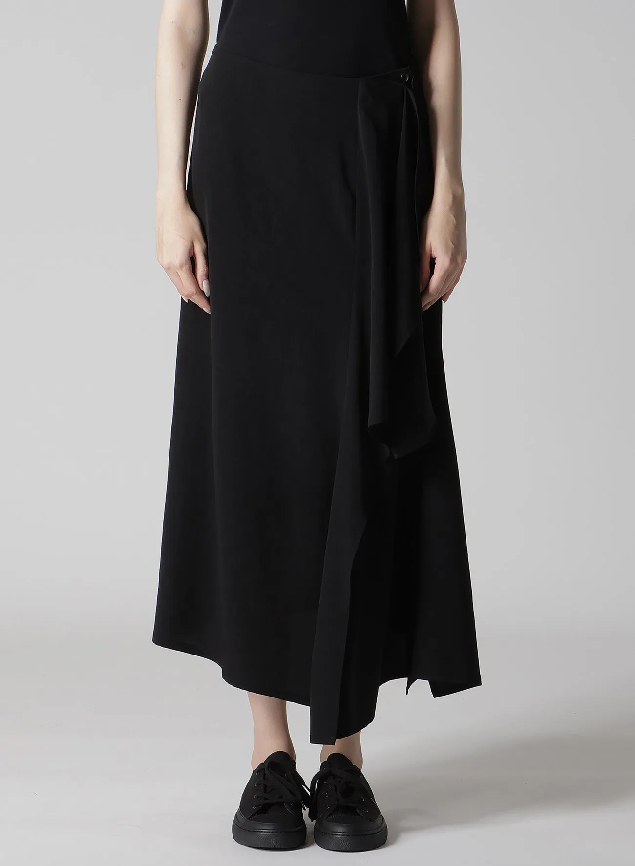 TA/PE CREPE DE CHINE L DRAPED SKIRT sold by Yohji Yamamoto product image thumbnail 2
