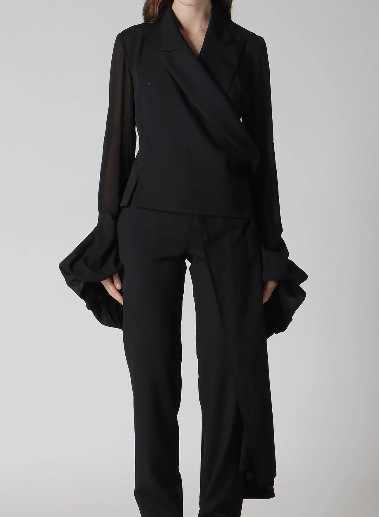 BALLOON SLEEVE WRAP JACKET sold by Yohji Yamamoto product image thumbnail 2