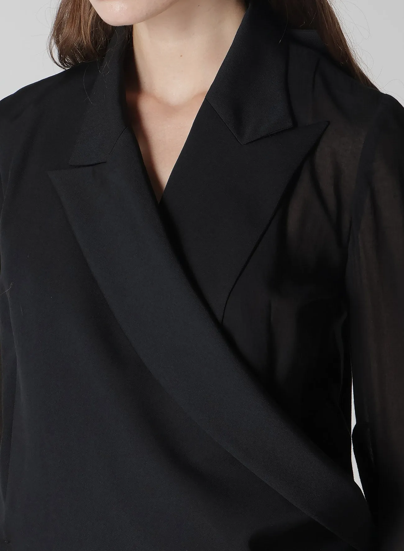BALLOON SLEEVE WRAP JACKET sold by Yohji Yamamoto product image thumbnail 3