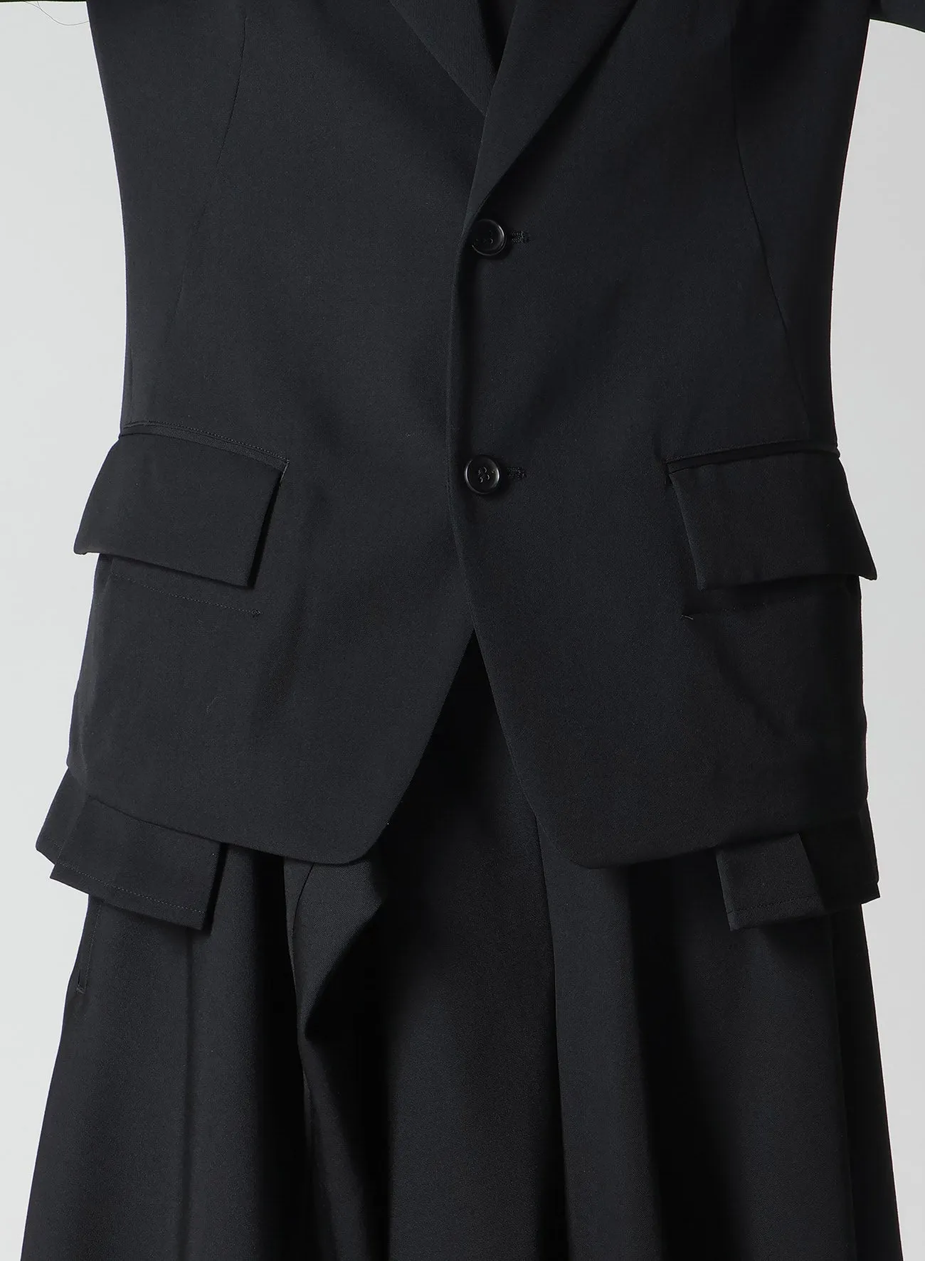 GABARDINE PLEATS DETAIL JACKET sold by Yohji Yamamoto product image thumbnail 5