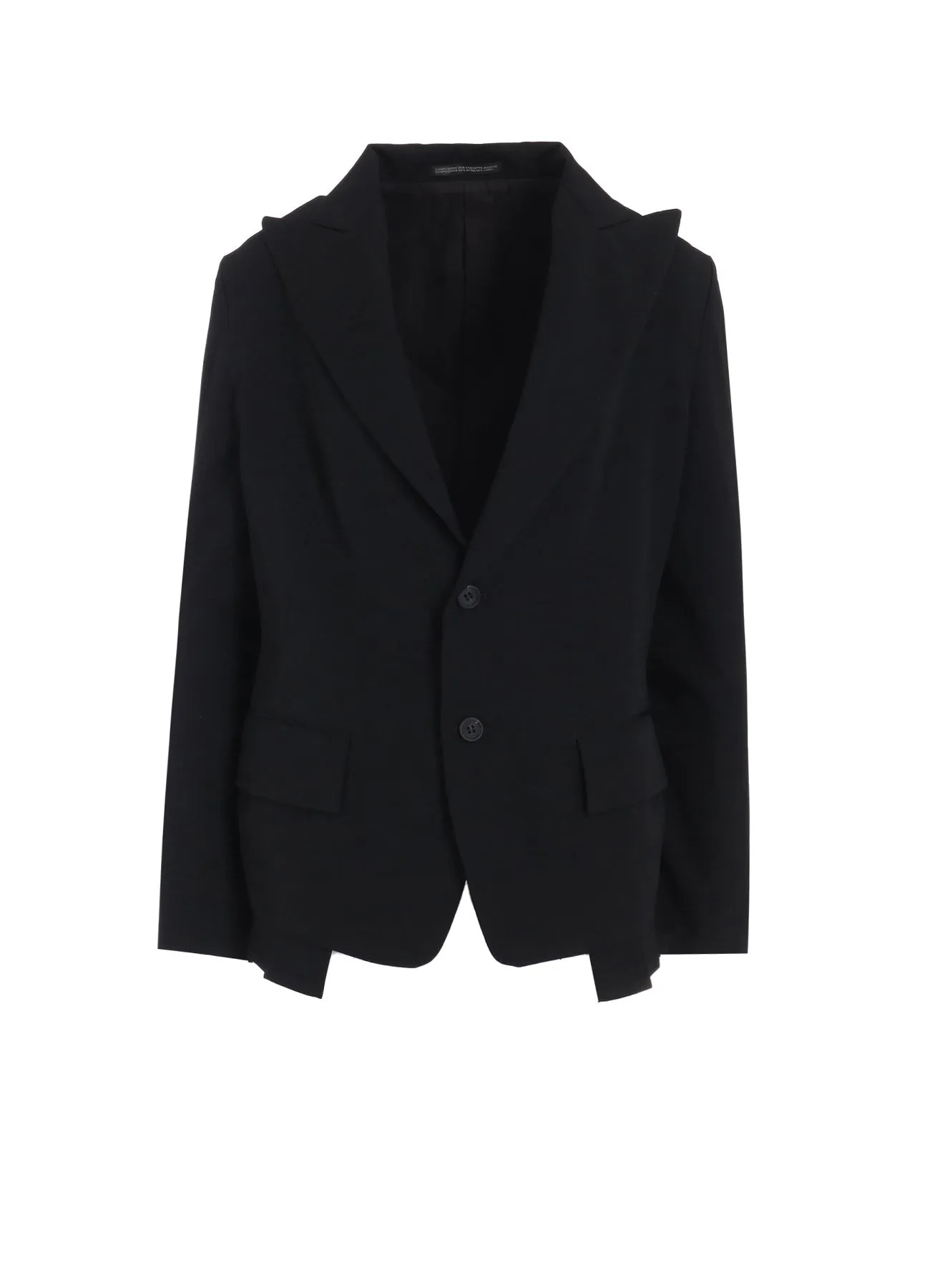 GABARDINE PLEATS DETAIL JACKET sold by Yohji Yamamoto