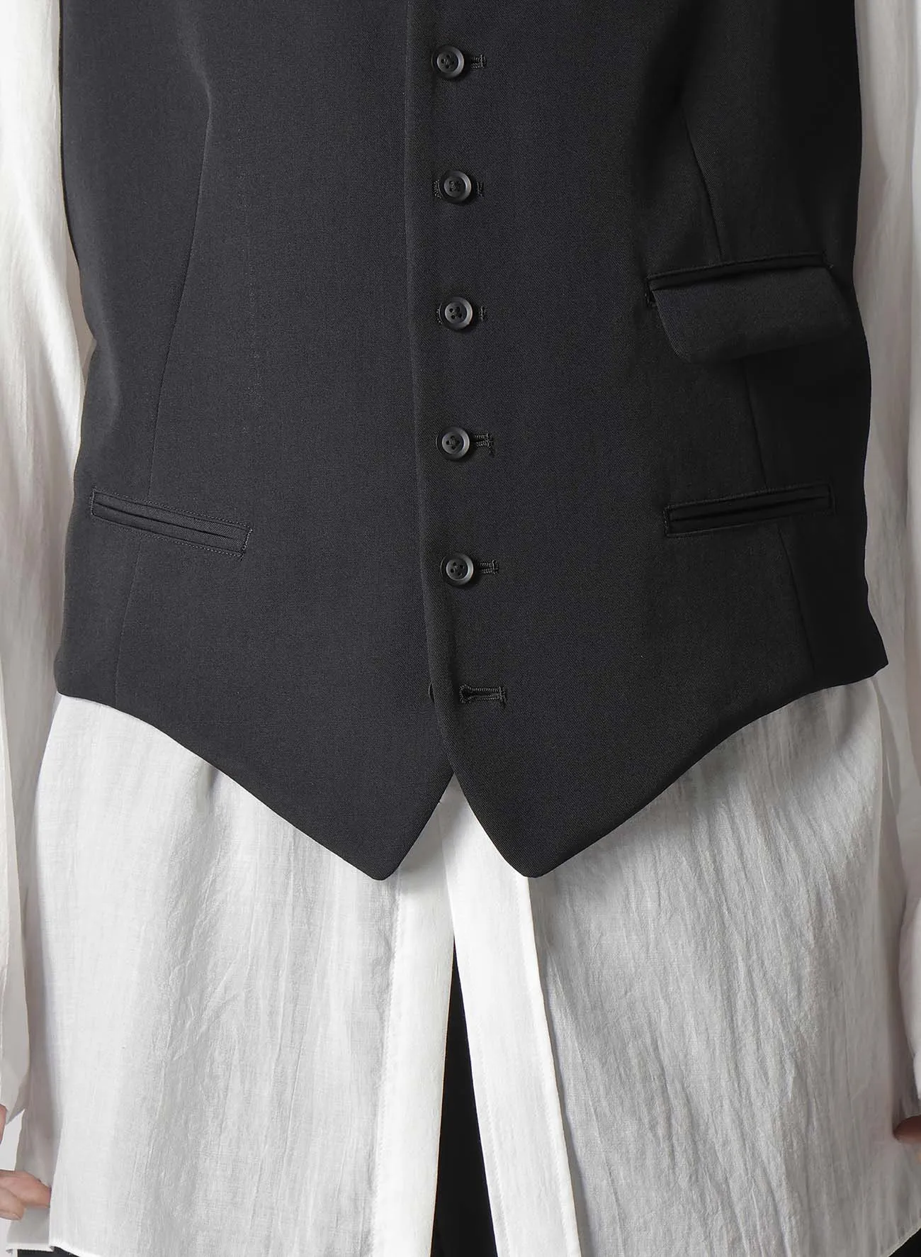 WOOL GABARDINE 7 BUTTONS VEST sold by Yohji Yamamoto product image thumbnail 5