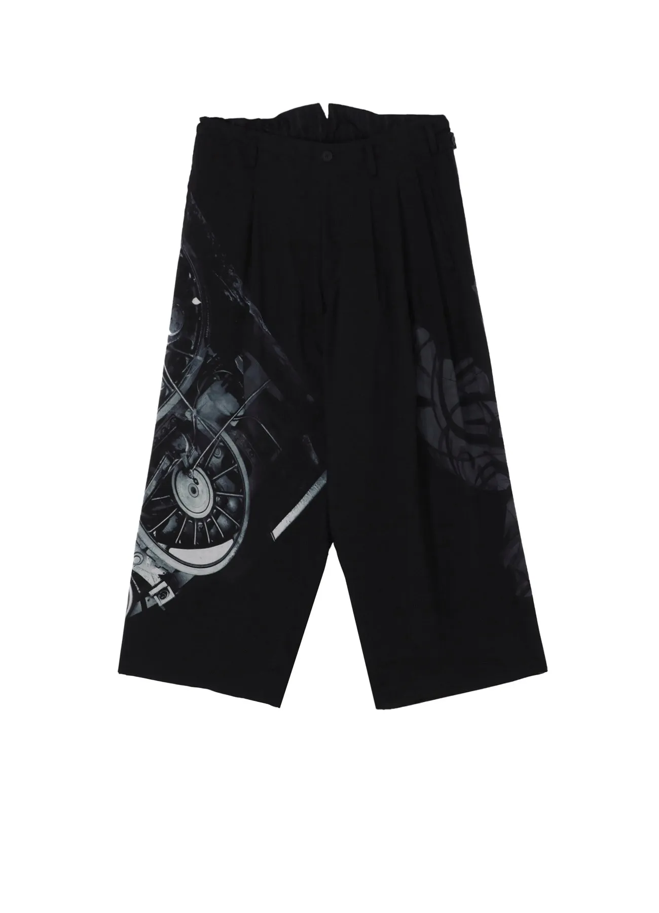 WHEEL PRINT PANTS sold by Yohji Yamamoto