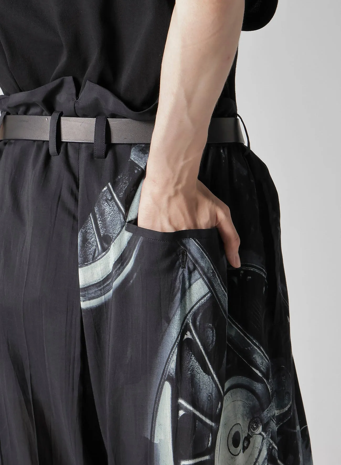 WHEEL PRINT PANTS sold by Yohji Yamamoto product image thumbnail 5