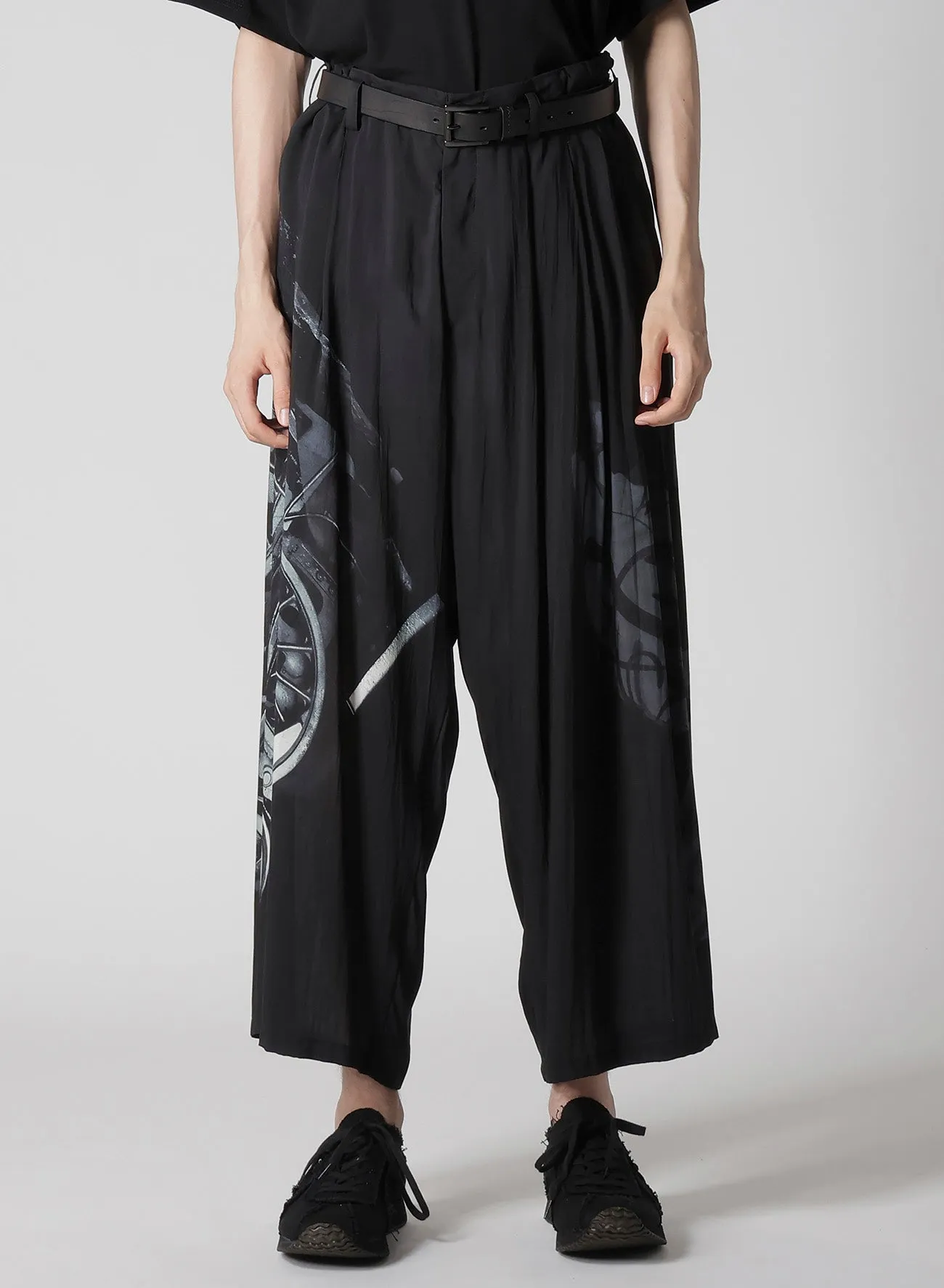 WHEEL PRINT PANTS sold by Yohji Yamamoto product image thumbnail 2