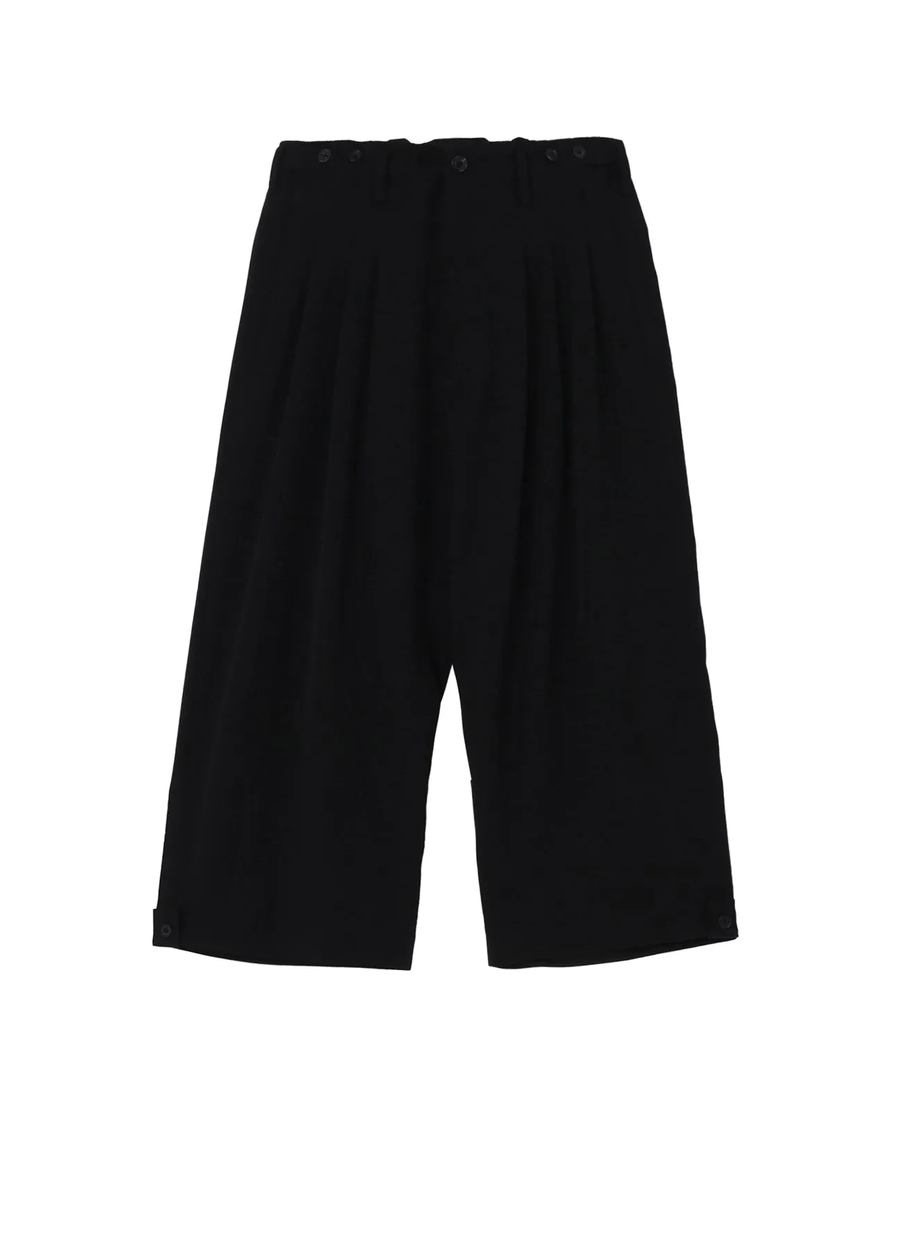 WOOL GABARDINE TAB DETAIL WIDE PANTS sold by Yohji Yamamoto