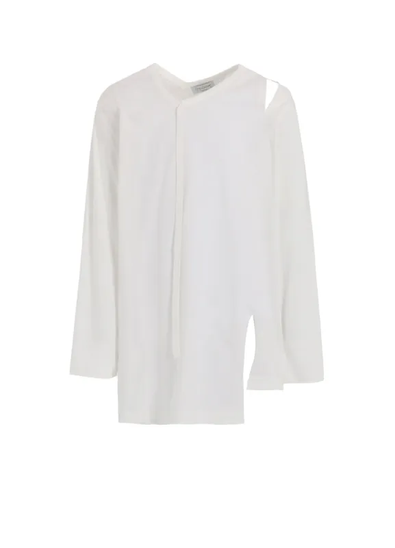 SINGLE JERSEY BINDER V NECK LONG SLEEVE sold by Yohji Yamamoto