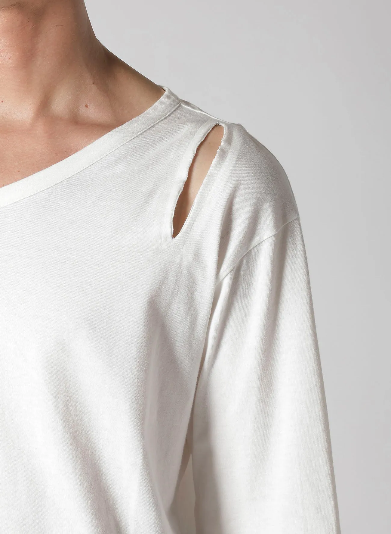SINGLE JERSEY BINDER V NECK LONG SLEEVE sold by Yohji Yamamoto product image thumbnail 5