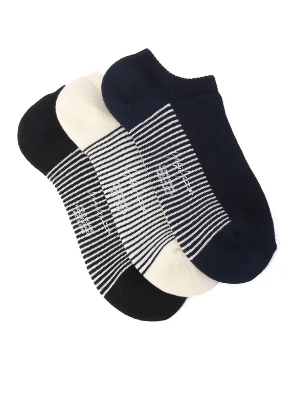 C/AC PILE JERSEY SHORT BORDER SOCKS sold by Yohji Yamamoto