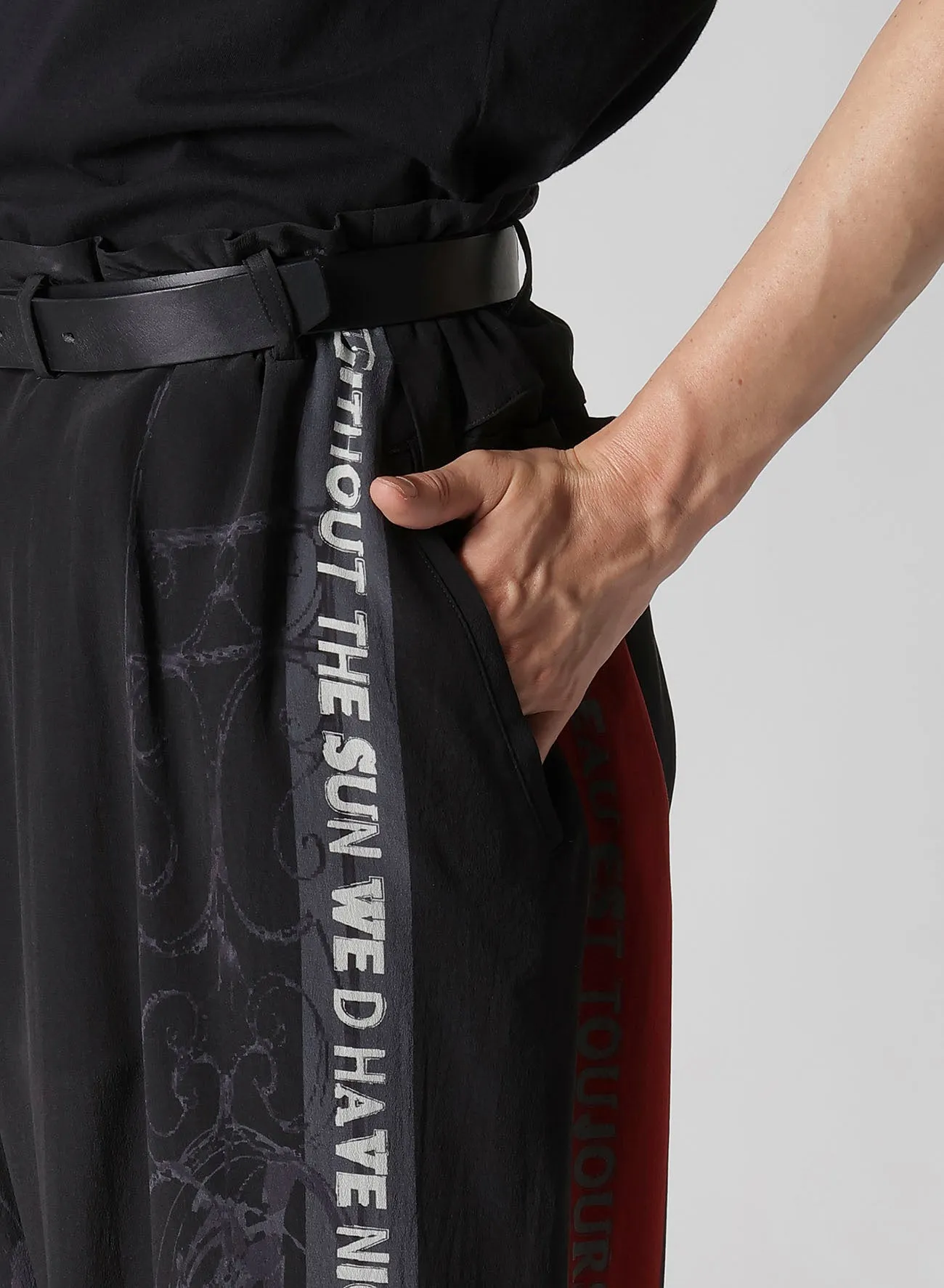 UNIVERSE MESSAGE PRINT PANTS sold by Yohji Yamamoto product image thumbnail 3