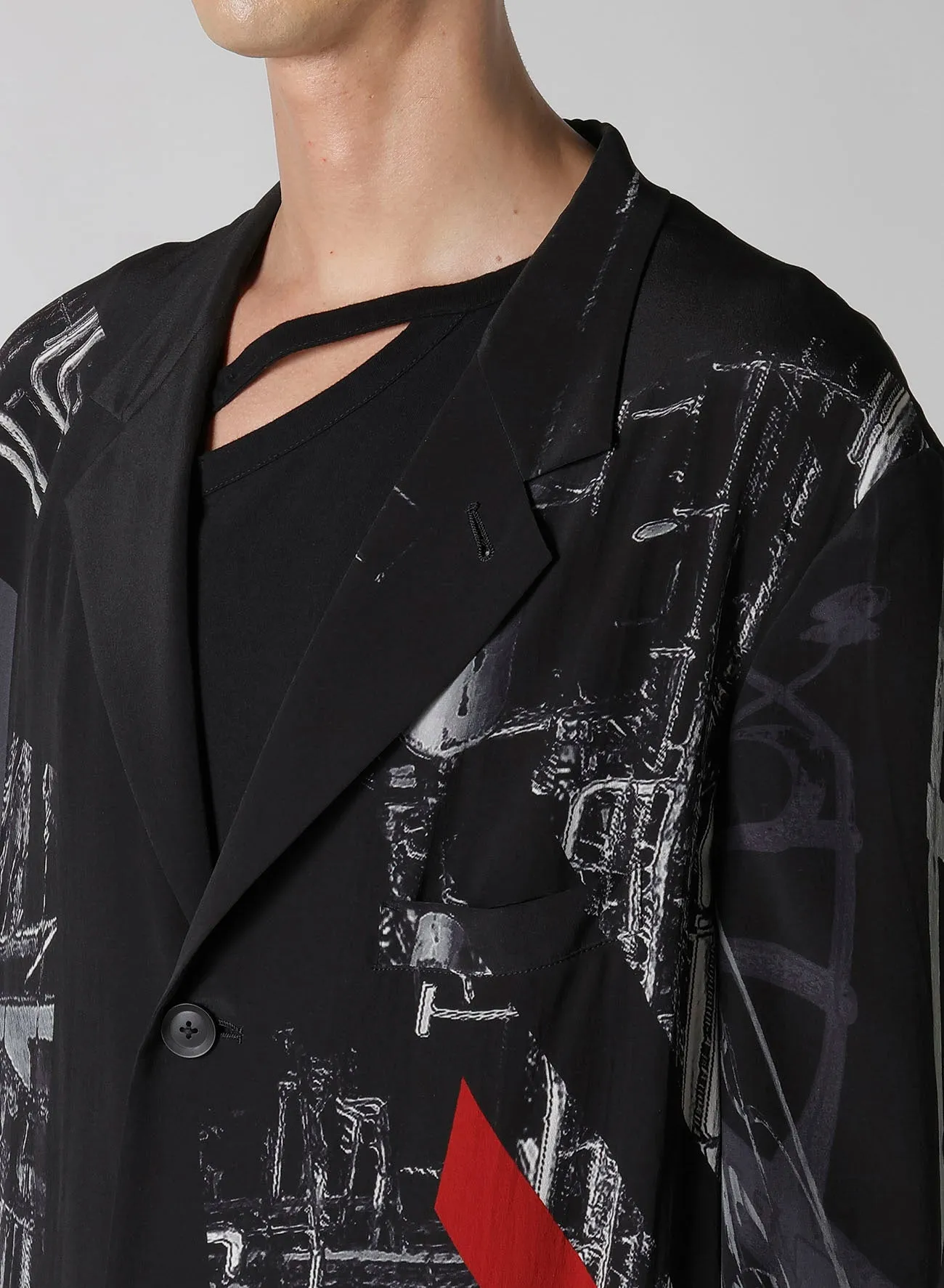 UNIVERSE MESSAGE PRINT JACKET sold by Yohji Yamamoto product image thumbnail 4