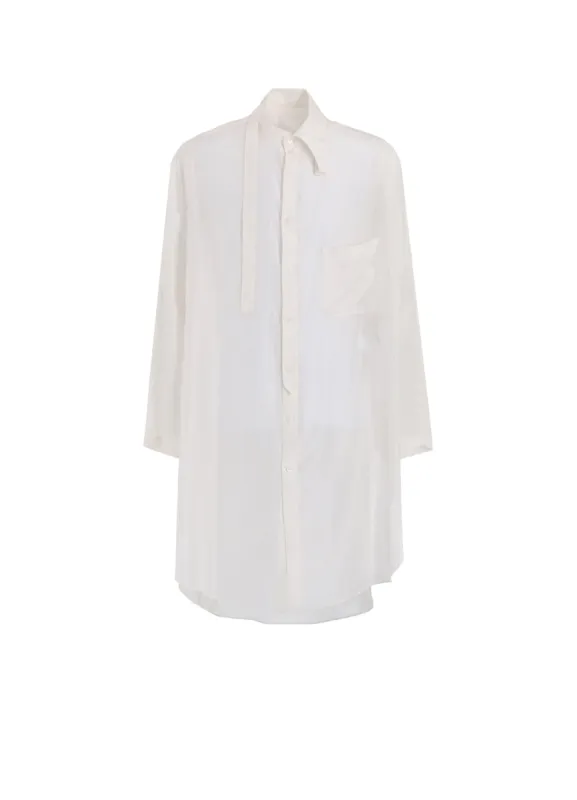 10M SILK  ASYMMETRY COLLAR SHIRT made by Yohji Yamamoto