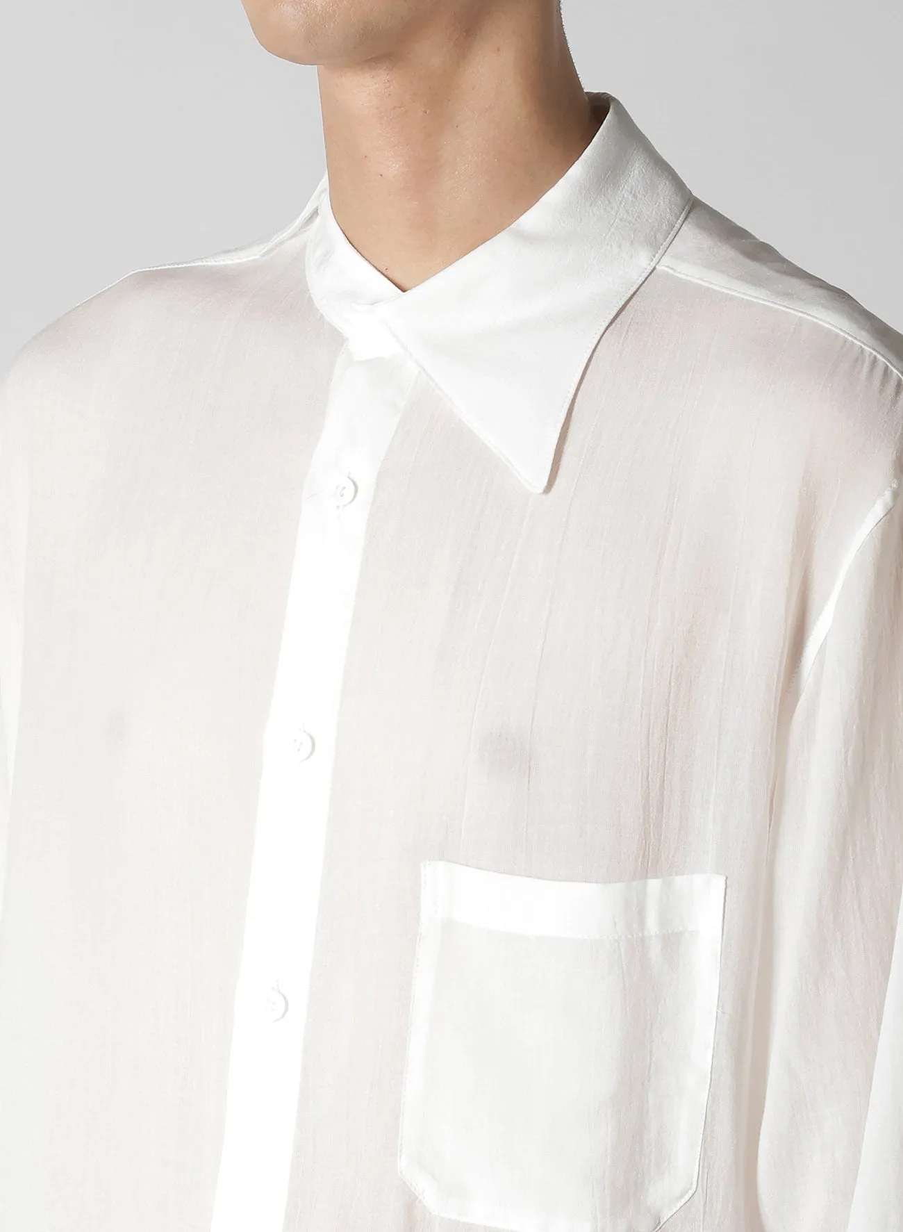 60 CELLULOSE LOAN UNBALANCED COLLAR BLOUSE sold by Yohji Yamamoto product image thumbnail 5