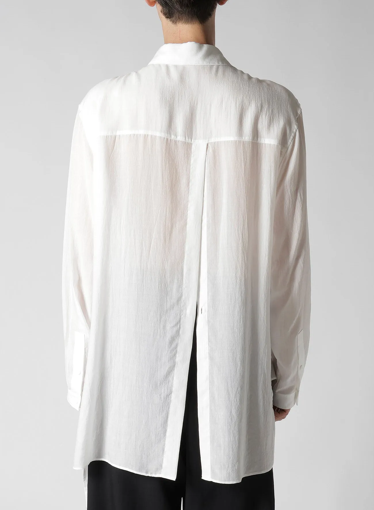 60 CELLULOSE LOAN UNBALANCED COLLAR BLOUSE sold by Yohji Yamamoto product image thumbnail 4