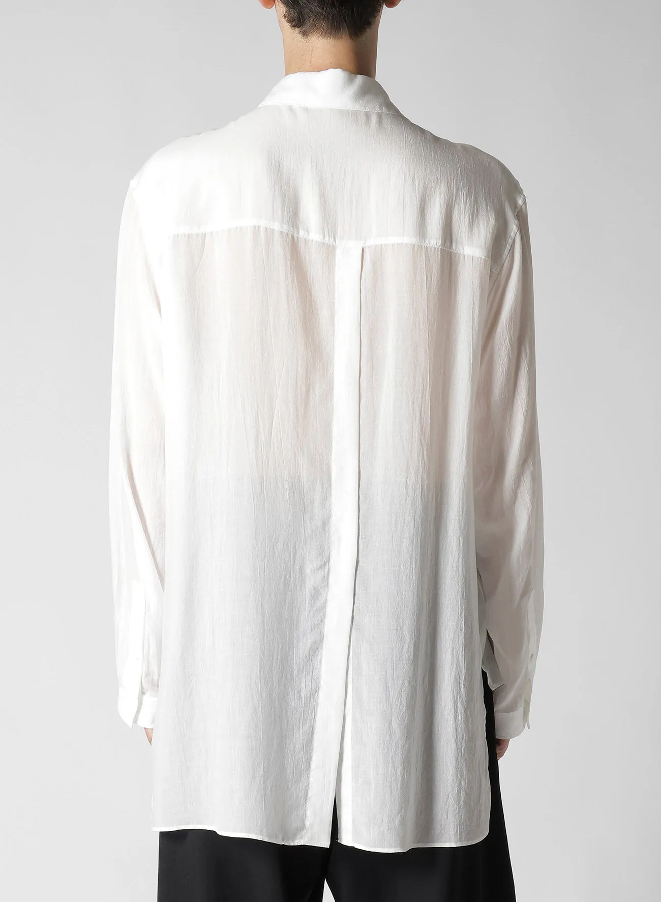 60 CELLULOSE LOAN UNBALANCED COLLAR BLOUSE sold by Yohji Yamamoto product image thumbnail 3