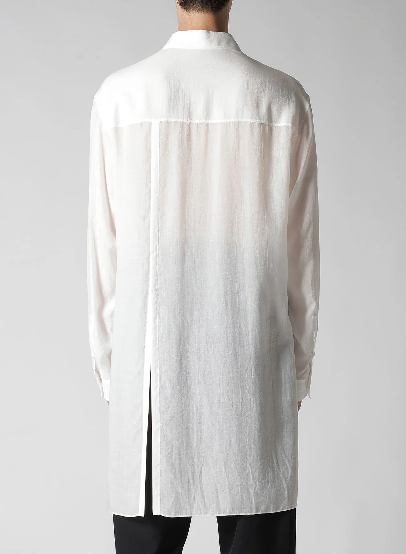 60 CELLULOSE LOAN BACK PANELED SLIT BLOUSE sold by Yohji Yamamoto product image thumbnail 3