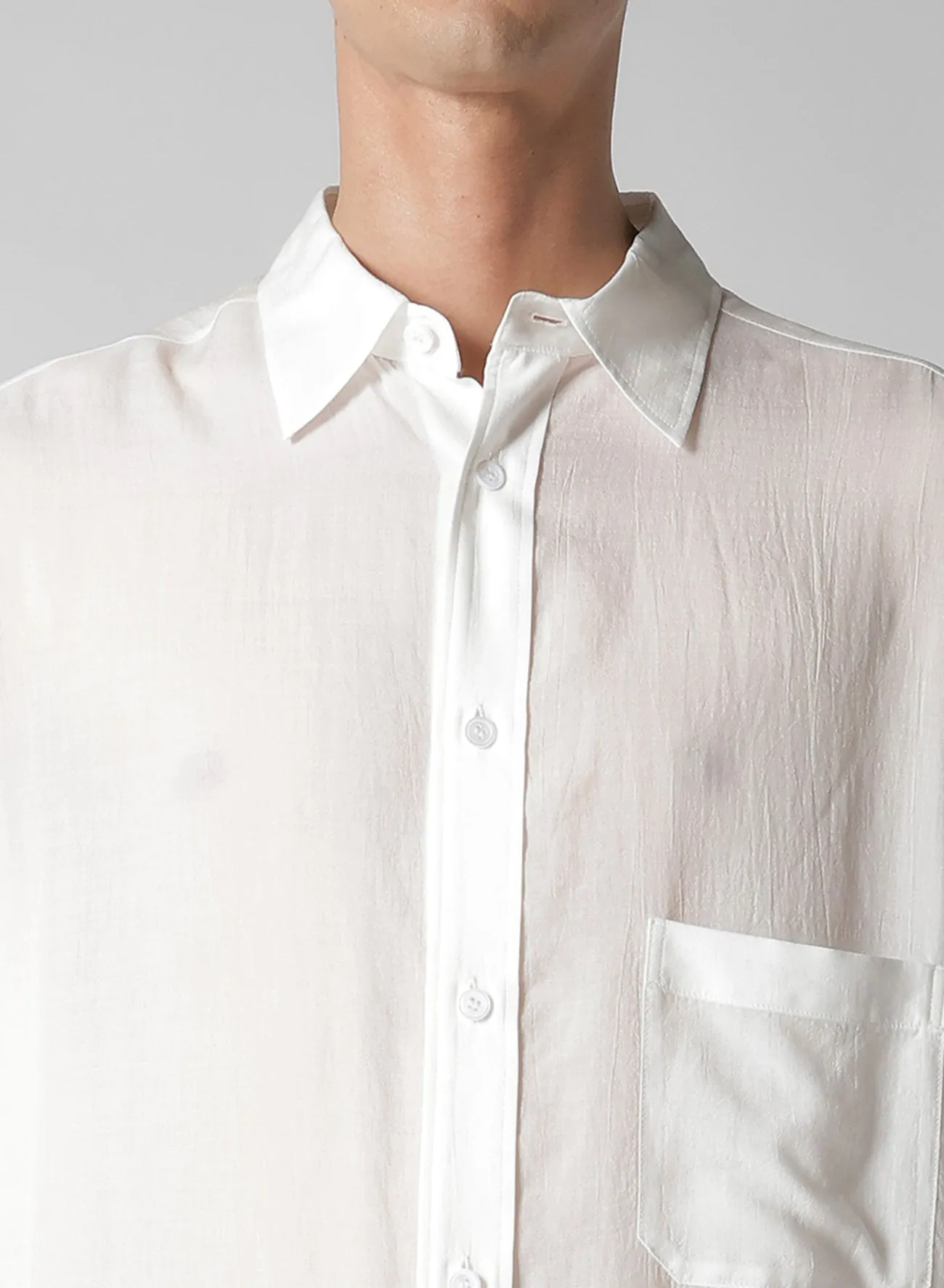 60 CELLULOSE LOAN BACK PANELED SLIT BLOUSE sold by Yohji Yamamoto product image thumbnail 4