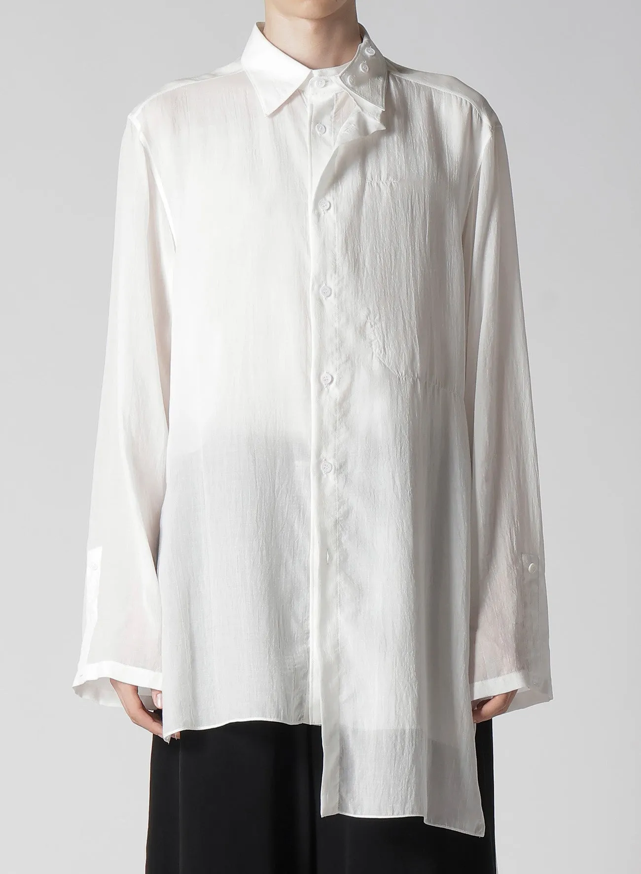 60 CELLULOSE LOAN L DOUBLE LAYERED BLOUSE sold by Yohji Yamamoto product image thumbnail 2