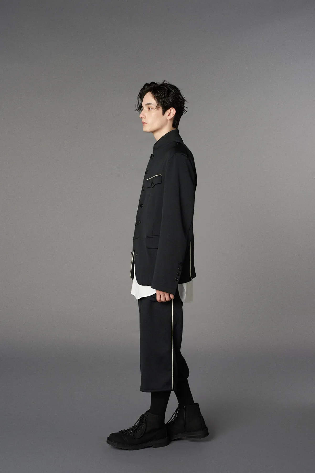 POLYESTER SMOOTH PIPING SHORT JACKET sold by Yohji Yamamoto product image thumbnail 5