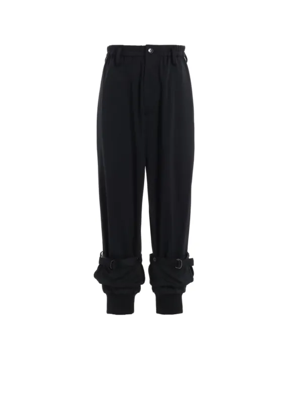 POLYESTER SMOOTH DOUBLE HEM RIB PANTS sold by Yohji Yamamoto