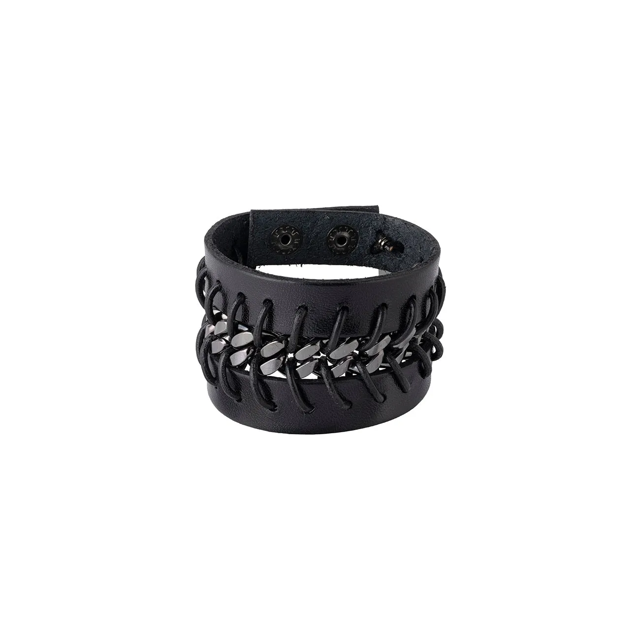 LEATHER BRASS BKNI RENEGADE BRACELET sold by Yohji Yamamoto product image thumbnail 2