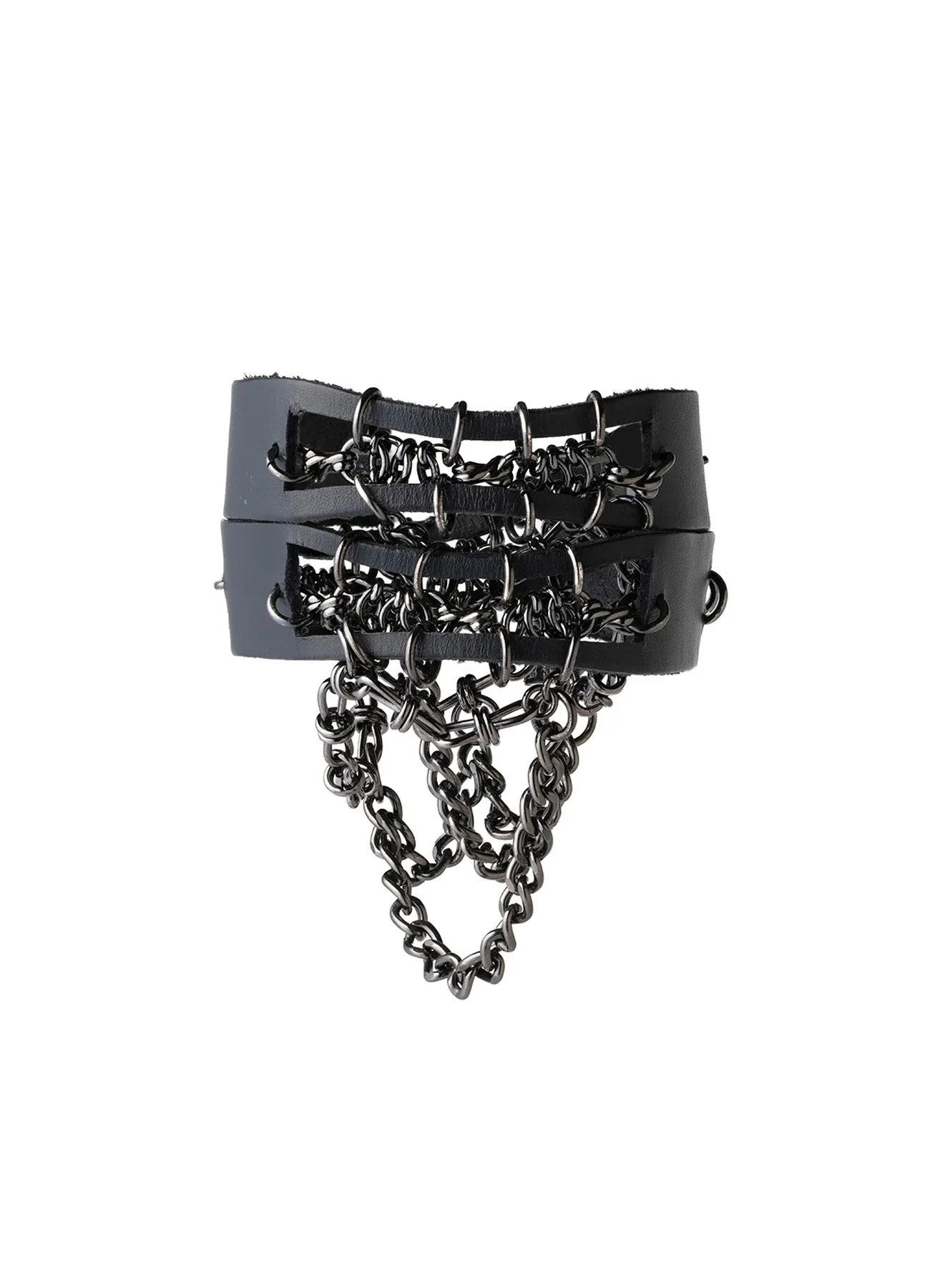 LEATHER BRASS BKNI ARM BRACELET sold by Yohji Yamamoto