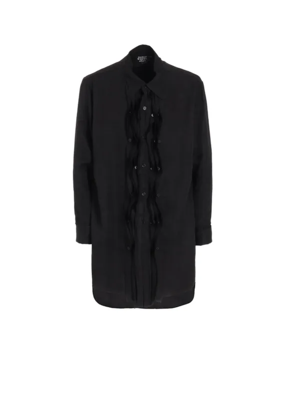 TRIACETATE FRILL SHIRT sold by Yohji Yamamoto