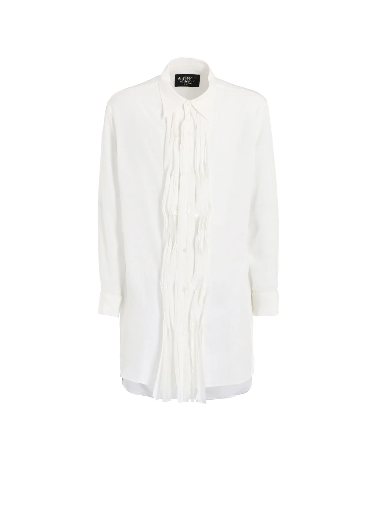 TA/PE CREPE DE CHINE FRILL SHIRT sold by Yohji Yamamoto