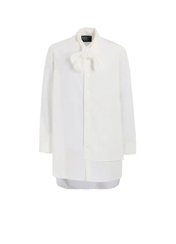 TA/PE CREPE DE CHINE GATHERED LAYERED SHIRT sold by Yohji Yamamoto