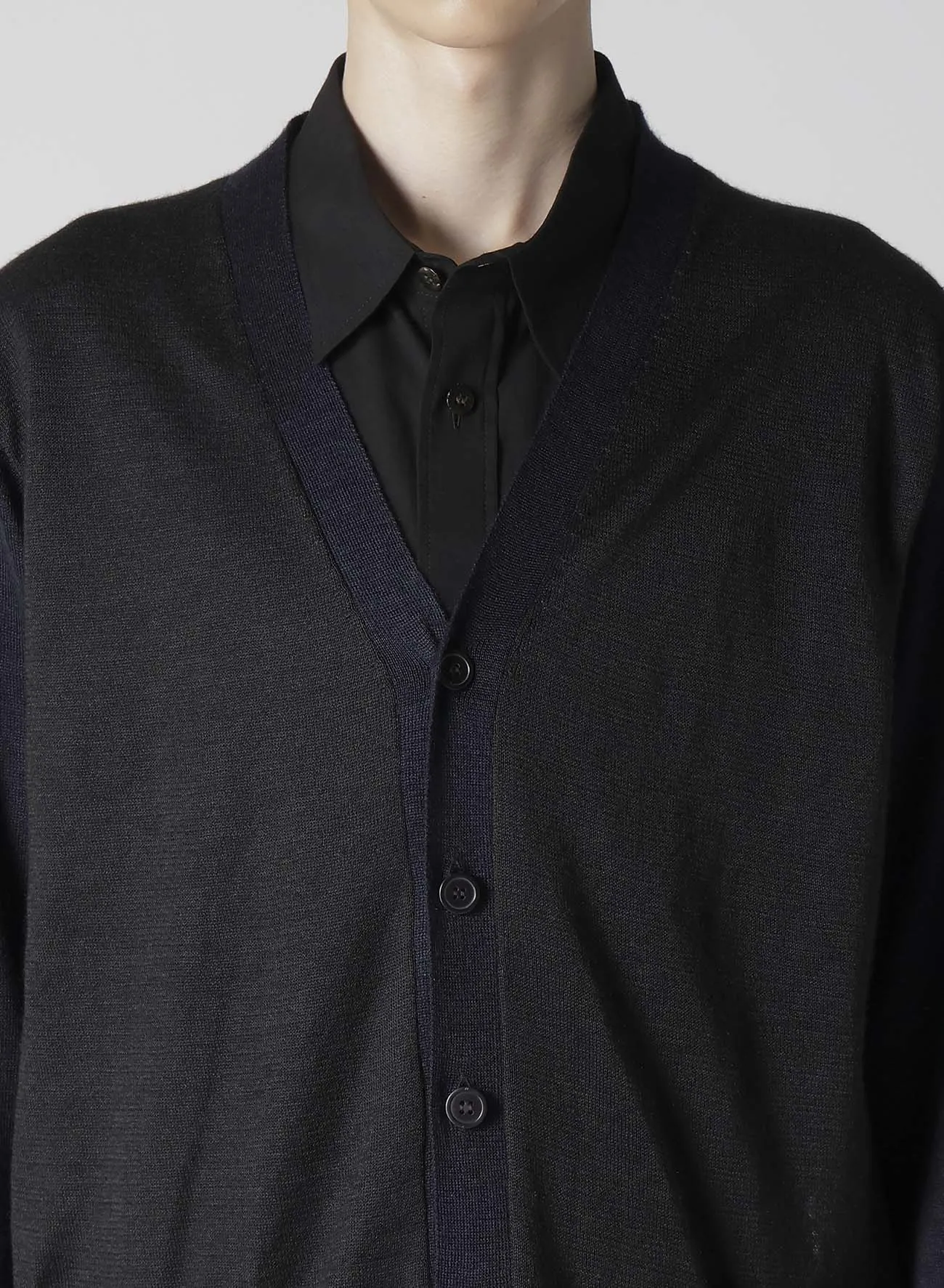 12G KNIT CARDIGAN WITH LOGO sold by Yohji Yamamoto product image thumbnail 3