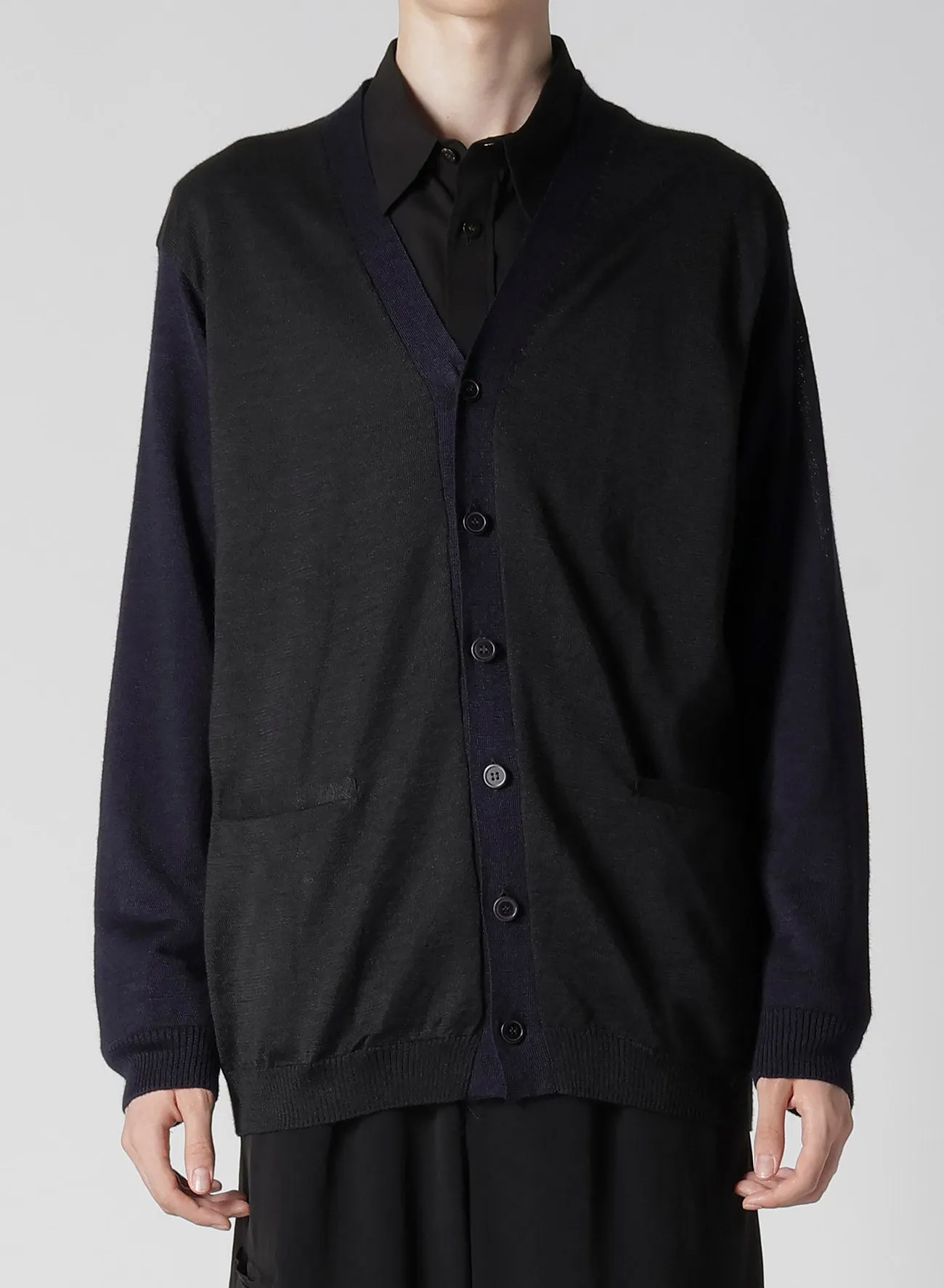 12G KNIT CARDIGAN WITH LOGO sold by Yohji Yamamoto product image thumbnail 2