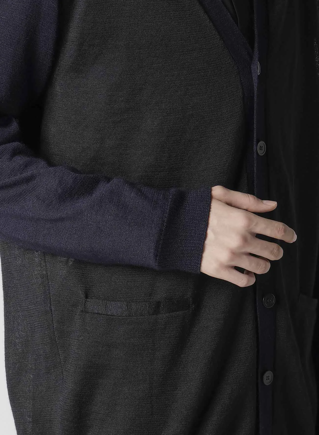 12G KNIT CARDIGAN WITH LOGO sold by Yohji Yamamoto product image thumbnail 4