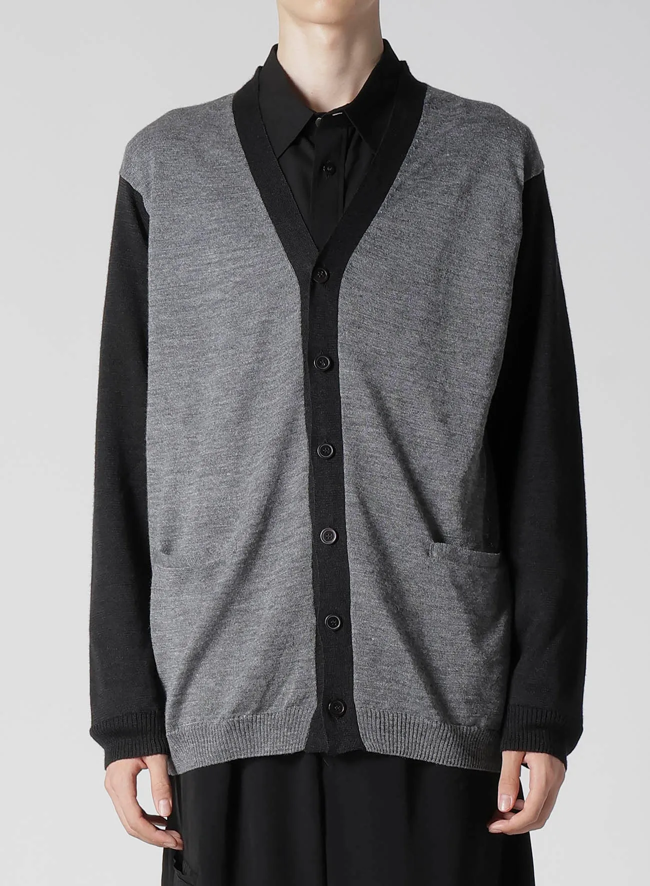 12G KNIT CARDIGAN WITH LOGO sold by Yohji Yamamoto product image thumbnail 2