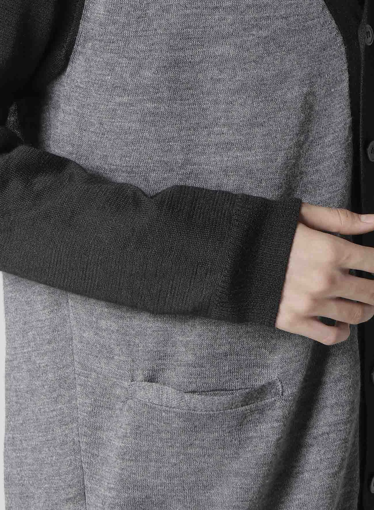 12G KNIT CARDIGAN WITH LOGO sold by Yohji Yamamoto product image thumbnail 4