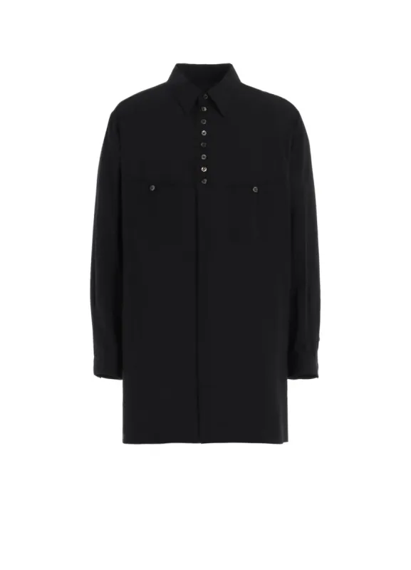 CELLULOSE LAWN BUTTON SHIRT WITH SPARE COLLAR sold by Yohji Yamamoto